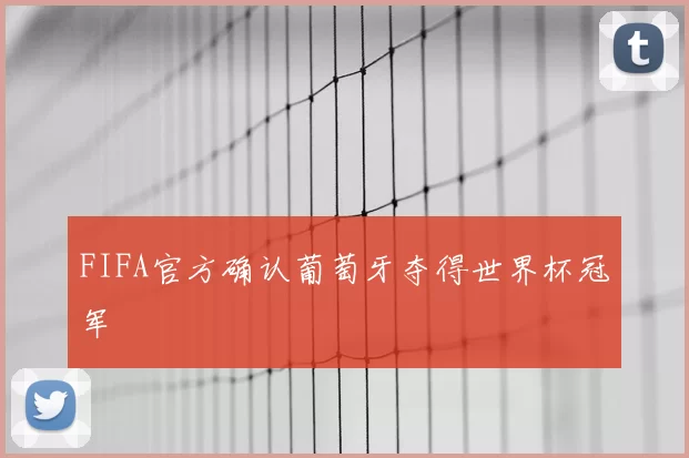 FIFA官方确认葡萄牙夺得世界杯冠军